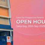 Banner with the picture of Kidoz Montessori School and the Open House date
