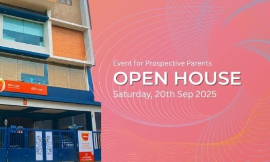 Banner with the picture of Kidoz Montessori School and the Open House date